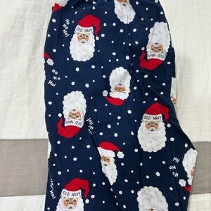 Old Navy Women's Festive Santa Pajama Pants - Dark Blue